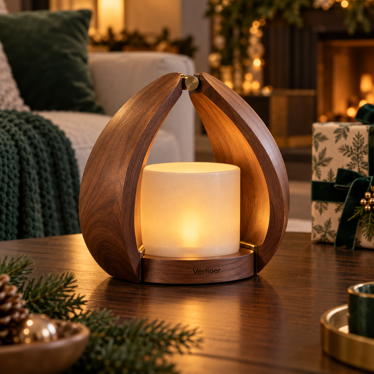 Verlioer™ WalnutHearth Fold-Open Centerpiece