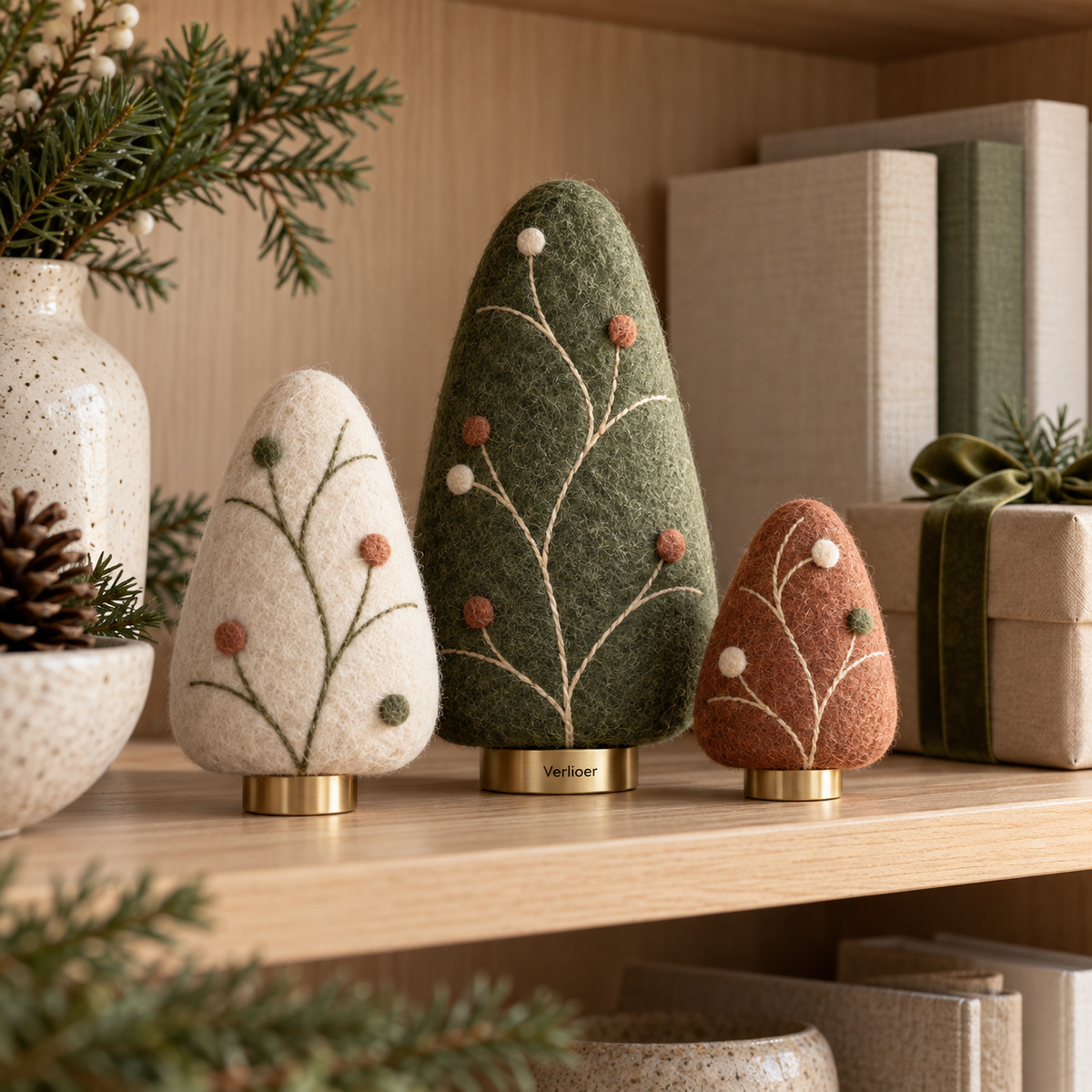 Verlioer™ PebblePine Felt Tree Set