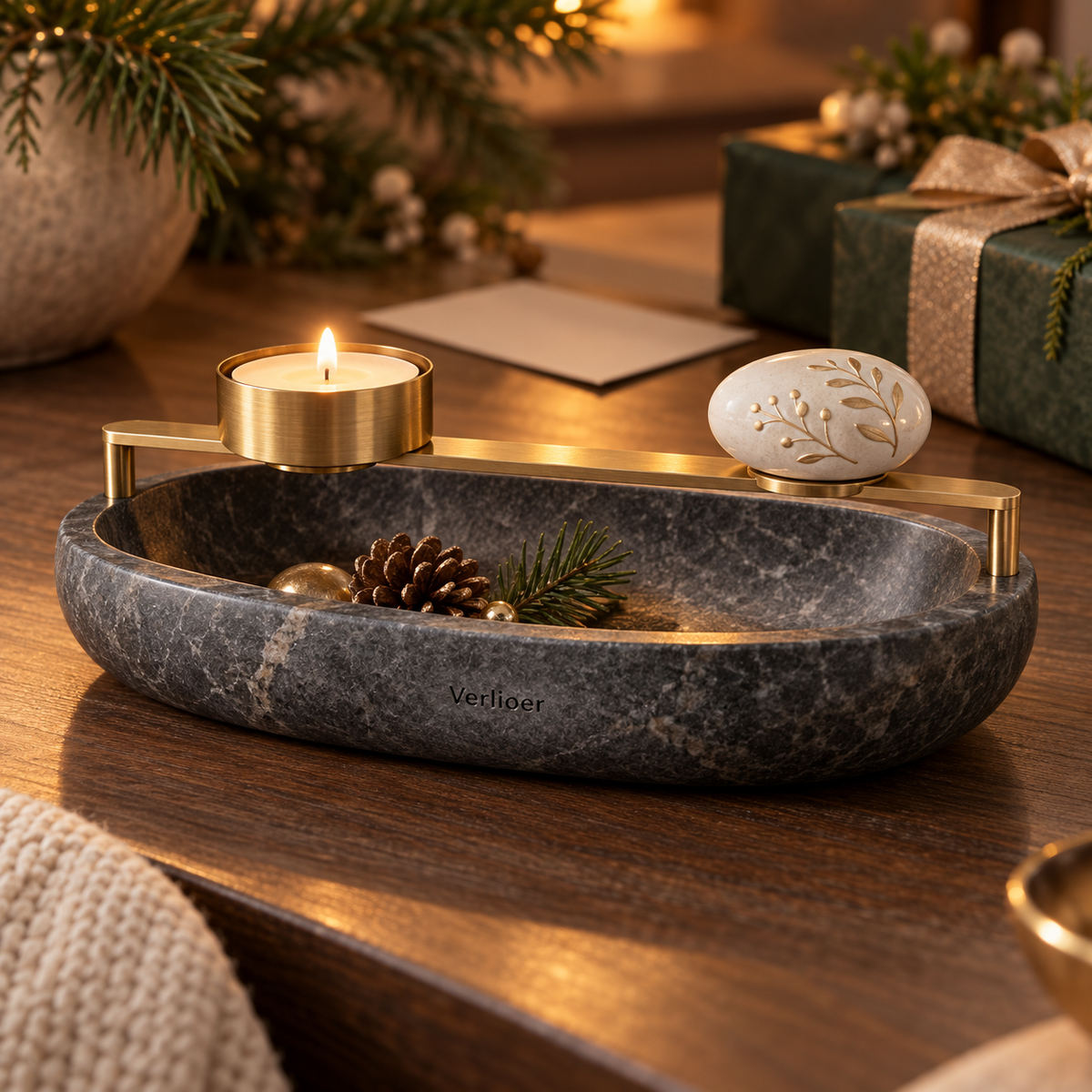 Verlioer™ CandleNest Ceramic Centerpiece