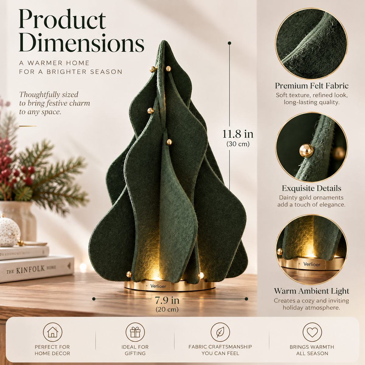 Verlioer™ FoldedPine Felt Tree