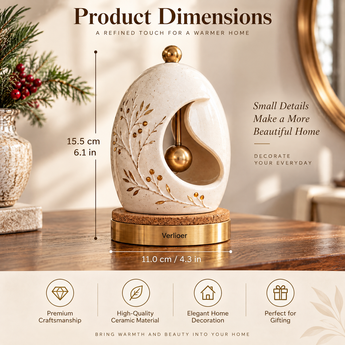 Verlioer™ QuietBell Ceramic Accent