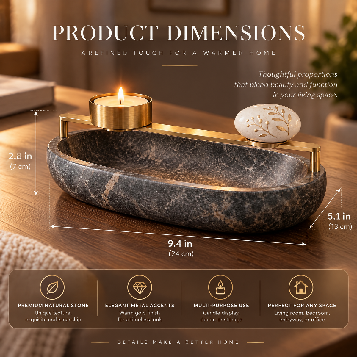Verlioer™ CandleNest Ceramic Centerpiece