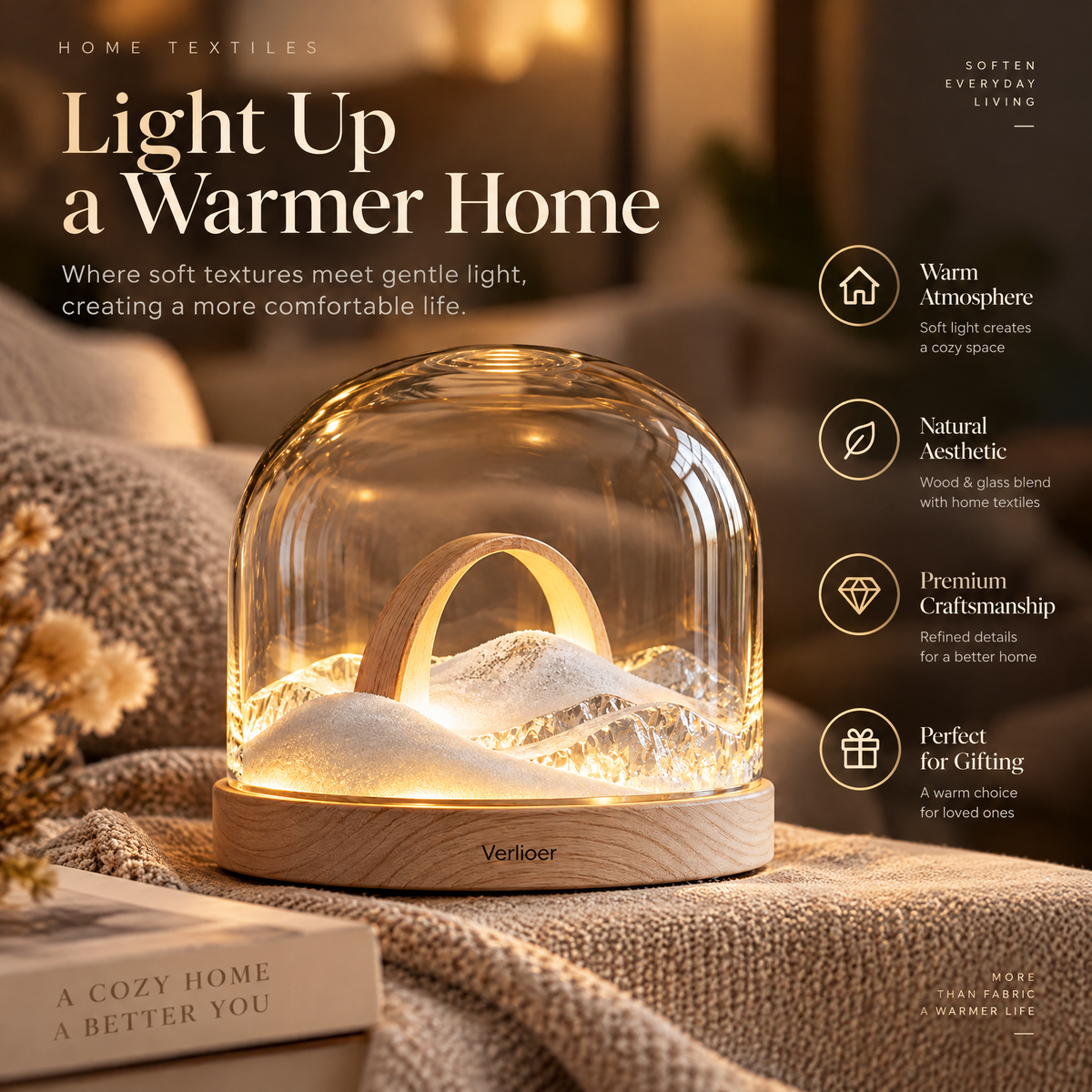 Verlioer™ Snowline Glass Cloche product highlights